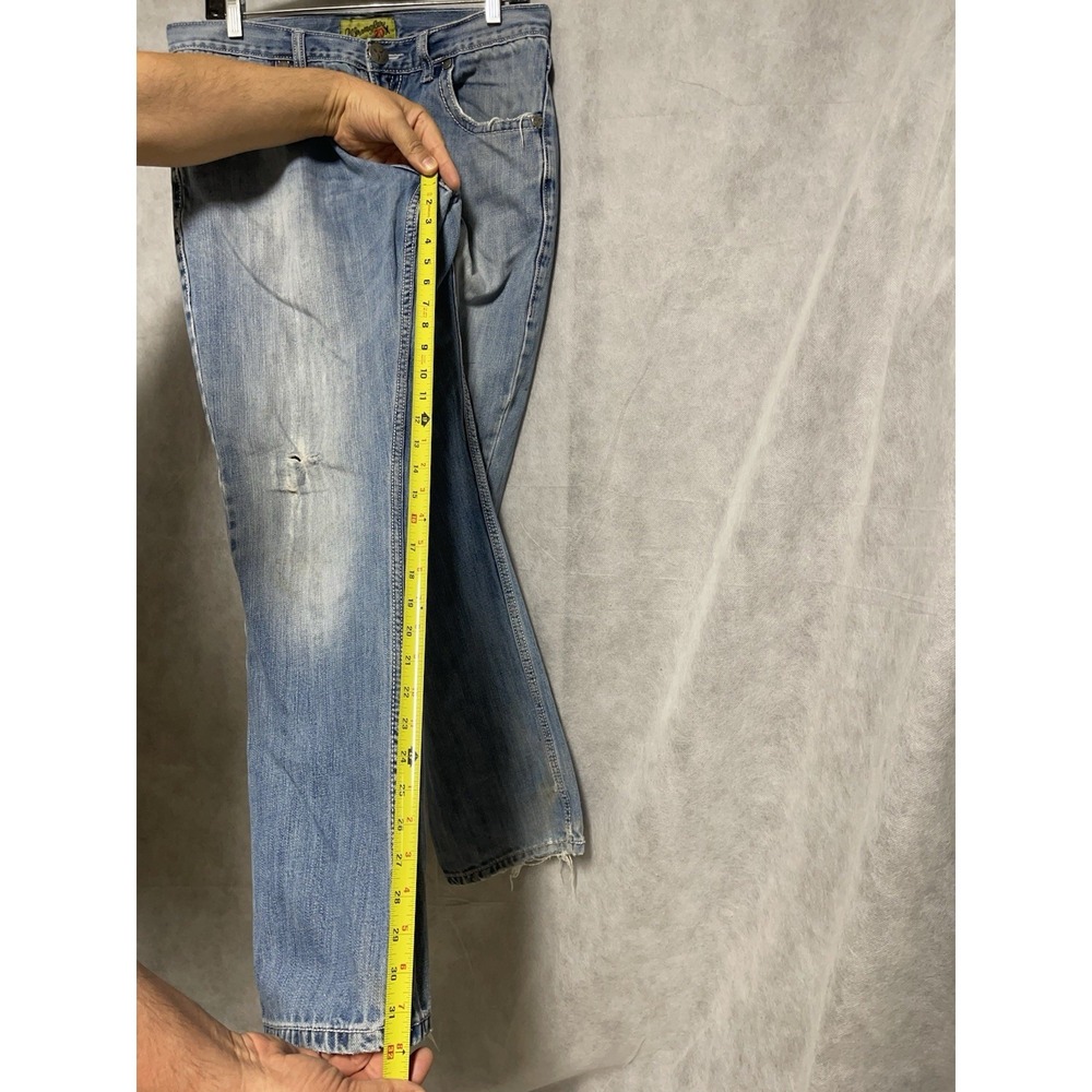 Wrangler Jeans Men 32X34 Blue Denim 20X Bootcut Cowboy Western Ranch Distressed - Picture 6 of 11